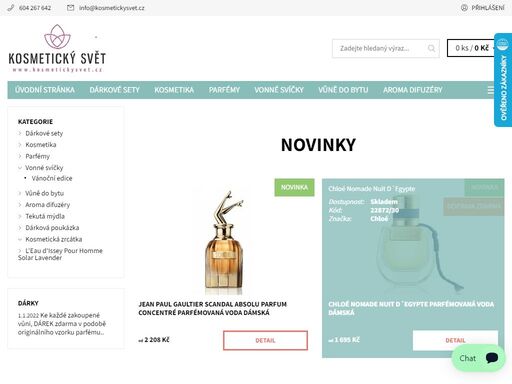 vítáme vás v našem e-shopu..  
kosmetický svět - prodej parfémů a kosmetiky všech světových značek