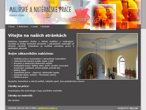 malířství fišer; designed by: http://www.new-web.cz