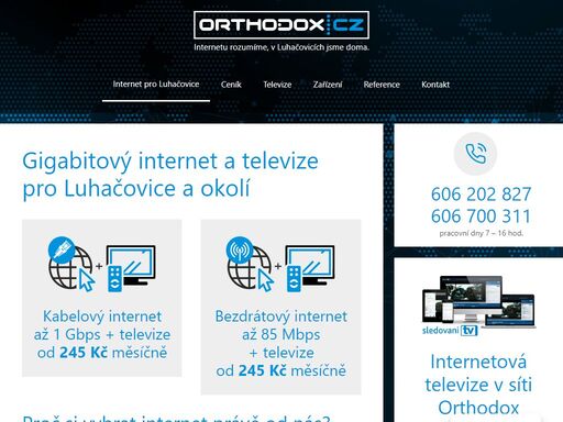 orthodox – internet a televize pro luhačovice a okolí
