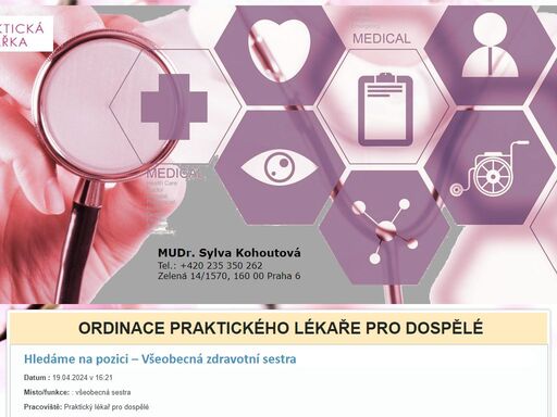 ordinace praktické lékařky - mudr. sylva kohoutová. zdravotní a preventivní lékařská péče
