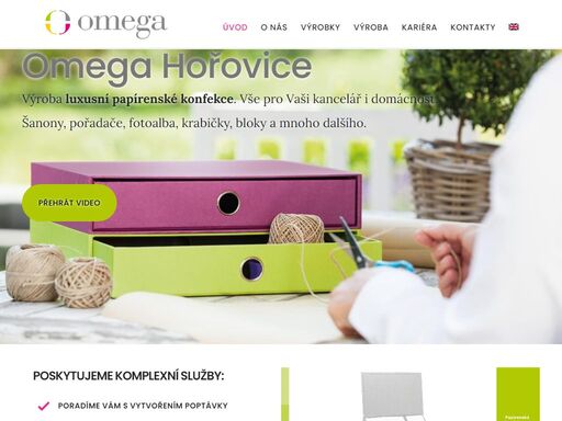omega hořovice - výroba luxusní papírenské konfekce (vše pro vaši kancelář i domácnost). šanony, pořadače, fotoalba, krabičky, bloky a mnoho dalšího.