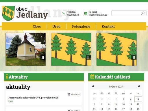 oficiální webové stránky obce jedlany