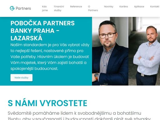 pobočka partners banky praha - lazarská poskytuje nezávislé finanční poradenství a osobní finanční plánování. finanční poradce vám pomůže ve sjednání a kalkulaci hypotéky, pojištění nebo investic