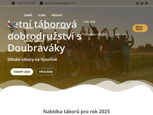 letní dětký tábor doubraváci (dříve ldt doubrava) - tábory na vysočině. v roce 2025 ve třech temínech celotáborové hry survivor nebo harry potter! přidejte se k nám