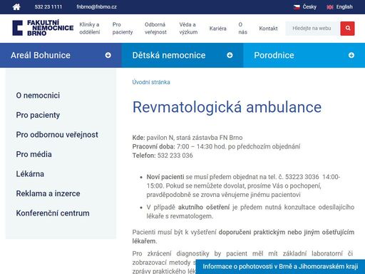 www.fnbrno.cz/areal-bohunice/diagnosticko-terapeuticke-centrum/revmatologicka-ambulance/t7901