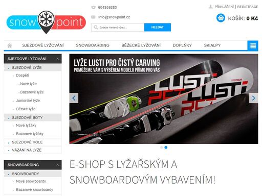 *veškeré lyžařské a snowboardové vybavení na jednom místě. > vaše zimní sezona začíná na e-shopu snowpoint.cz <