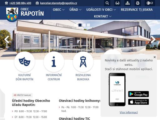 oficiální stránky obce rapotín