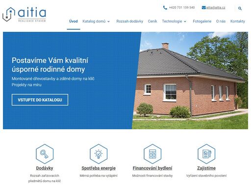 aitia, s.r.o. je stavební firma zaměřená na stavbu kvalitních dřevostaveb a zděných domů   v české republice i v zahraničí.