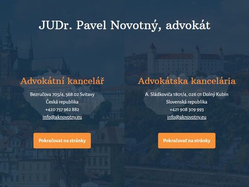 advokátní kancelář novotný nabízí své právní služby v rámci české i slovenské republiky.