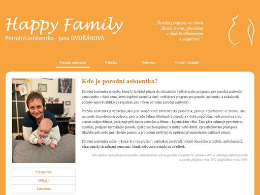 happy family - ženská podpora ve všech fázích života, převážně v období těhotenství a mateřství..