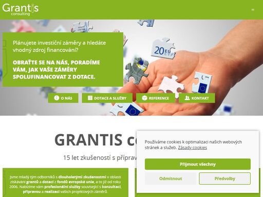 grantis.info se zabývá službami v oblasti získávání grantů a dotací z fondů evropské unie. konzultuje, připravujeme a realizujeme vaše investiční záměry.