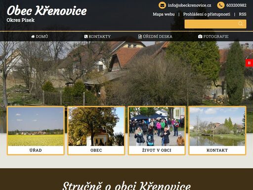 oficiální webové stránky obce křenovice