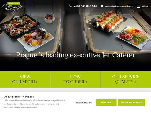 private jet catering prague