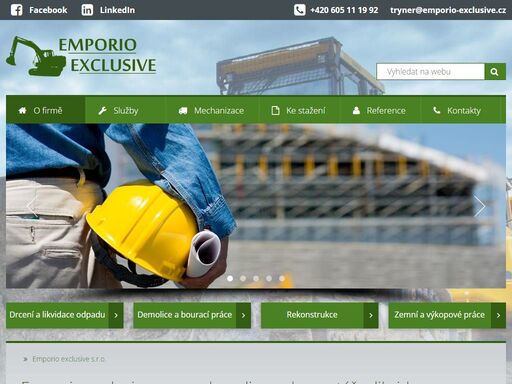 emporio exclusive spolehlivě provádí již od roku 2009 demolice, demontáže, zemní a výkopové práce, rekonstrukce a další stavební činnosti.