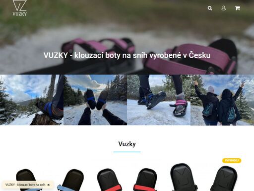 vuzky - klouzací boty na sníh vyrobené v česku. 