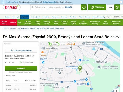 dr. max lékárna, zápská 2600, brandýs nad labem-stará boleslav | dr. max lékárna