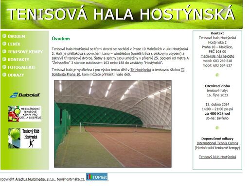 www.tenishostynska.cz