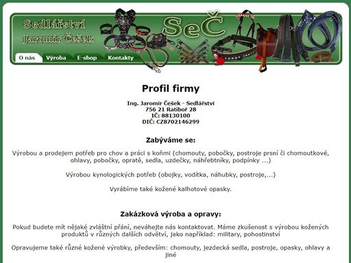 www.sedlarstvi-cesek.cz