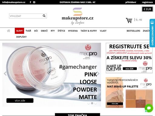 makeupstore.cz je unikátní koncept pro všechny, kteří milují oblast kosmetiky, make-upu a krásy