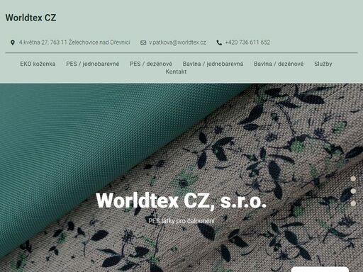 firma worldtex cz s.r.o. byla založena v roce 2004. zabývá se dovozem látek metráže z eu, které lze využít v různých oblastech. jsme velkoobchod s metrovým textilem ve kterém najdete spoustu zajímavých látek.