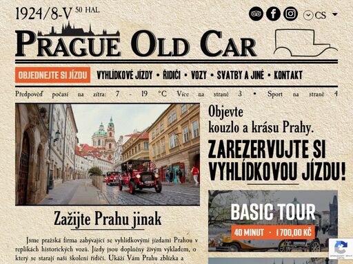 sightseeing tours in classic oldtimer styled cabrio cars with live commentary in several languages. experience a sightseeing tour in a different light and see the true magic of prague and its magical atmosphere.
