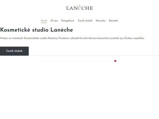 kosmetické studio laneche. vítejte na stránkách kosmetického studia kateřiny fouskové, výhradního distributora kosmetiky laneche pro česko.
