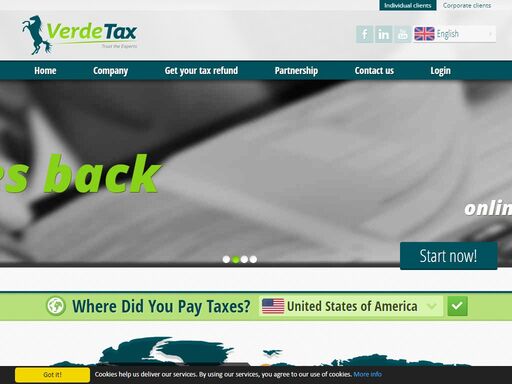 verdetax.com offers full and biggest possible tax refund / tax return services for taxes paid in usa, uk, canada. get your taxes back online with us.