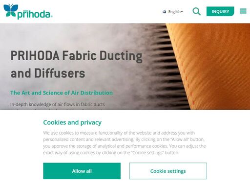 get fabric ducts from prihoda! enjoy a personalized solution to your air distribution needs with our tailor-made fabric ducting systems.