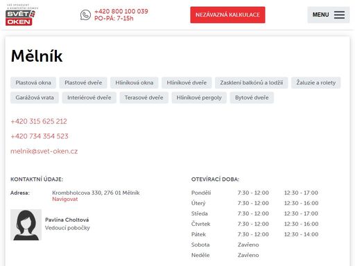 svet-oken.cz/cz/pobocky/melnik.html