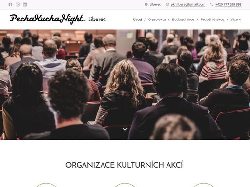 pechakucha je v liberci. jedná se o licencovaný formát přednášek ve formátu 20x20.