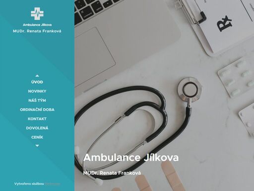 dobrý den, vítáme vás na internetových stránkách ambulance jílkova. na těchto stránkách najdete všechny potřebné informace o naší ambulanci, které pro vás budeme průběžně aktualizovat.
