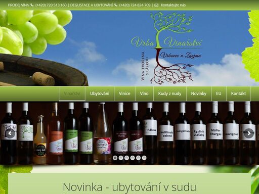 vinařství vrba je malým rodinným vinařstvím založeným v roce 1993 v obci vrbovec, která se nachází 8 km jižně od města znojma.