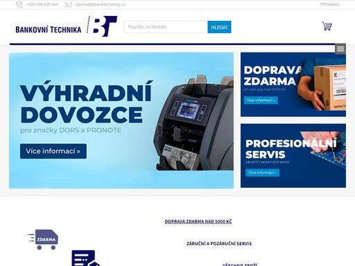 specializovaný e-shop společnosti bankovní technika spol. s r.o. kvalitní počítačky bankovek a mincí za rozumnou cenu. 
dodáváme počítačky peněz od roku 1992. poskytujeme kvalitní servis na celém území čr.