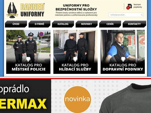 přední český výrobce oděvů a vybavení pro městské policie a uniformované profesionály. tradice výroby od 1992.