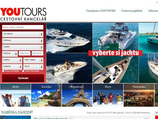 cestovní kancelář youtours nabízí zahraniční i tuzemské zájezdy, pobytové i poznávací, u moře, na horách, eurovíkendy, golf, sportovní i lázeňské pobyty.