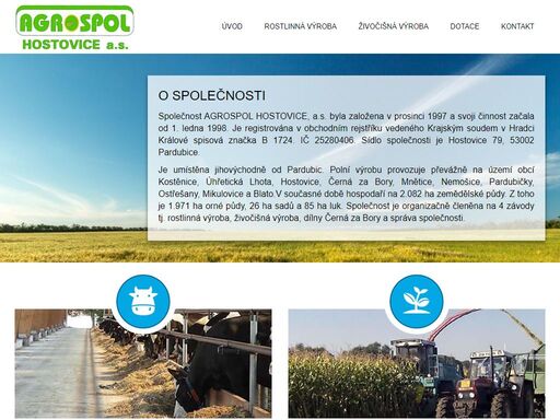 naše společnost agrospol hostovice a.s. se zabývá živočišnou i rostlinnou výrobou již od svého založení v roce 1998.