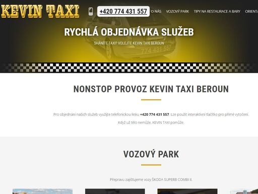 kevin taxi beroun - taxislužba v berouně
