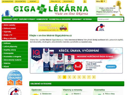 internetová lékárna gigalékárna.cz vám přináší široký sortiment ověřených léčiv, potravních doplňků a prostředků za rozumné …