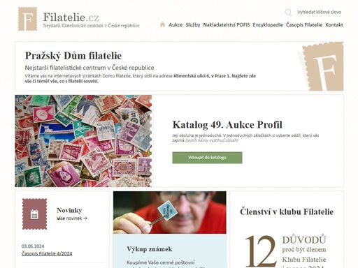 filatelie.cz - oficiální webová stránka pražského domu filatelie o poštovních známkách a o všem, co s filatelií souvisí.