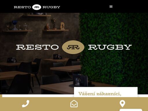 resto rugby restaurace vyškov, oběd, nápoje, polední menu, letní zahrádka, občerstvení, pořádání společenských událostí. pronájem restaurace