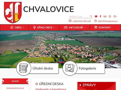 oficiální stránky obce chvalovice