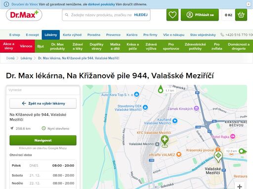 dr. max lékárna, na křižanově pile 944, valašské meziříčí | dr. max lékárna