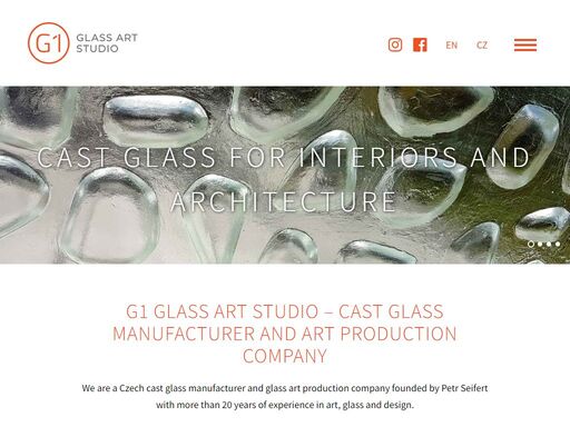 cast glass manufacturer, art glass production for interiors and architecture, glass reliefs, panels, sculptures, chandeliers and decorative bohemian crystal.