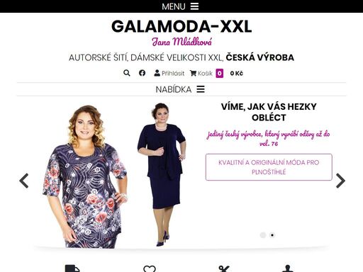 dámské oděvy velikosti xxl, moda xxl na míru - zákazkové krejčovství  | galamoda xxl |