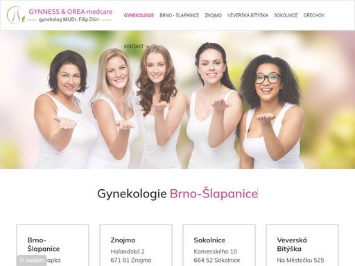 hledáte gynekologa v brně a okolí, který přijímá pacienty? gynekologie gynness má ordinace v brně šlapanicích, veverské bítýšce, ořechově, znojmě a sokolnicích.