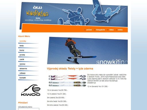 čikas windsurfing - škola snowkitingu, windsurfingu, landkitingu