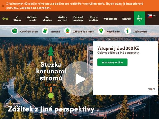 první stezka korunami stromů v české republice a navíc bezbariérová.