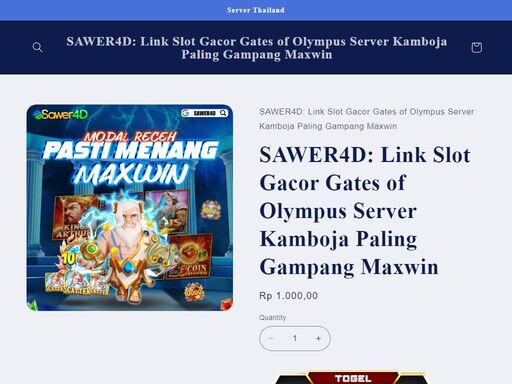 sawer4d adalah situs slot gacor server kamboja resmi dan terpercaya gampang menang. daftar sekarang juga di situs slot kamboja dan menangkan hadiah ratusan juta rupiah.