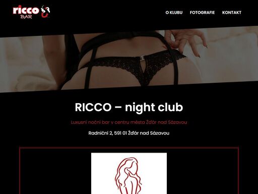 ricco - night club žďár nad sázavou - eskort, striptýz, společnice