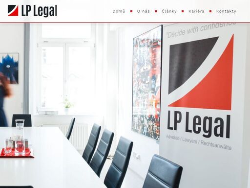 advokátní kancelář lp legal poskytuje komplexní právní služby. specializujeme se na širokou škálu právních oblastí, včetně obchodního práva, práva duševního vlastnictví a práva práce.